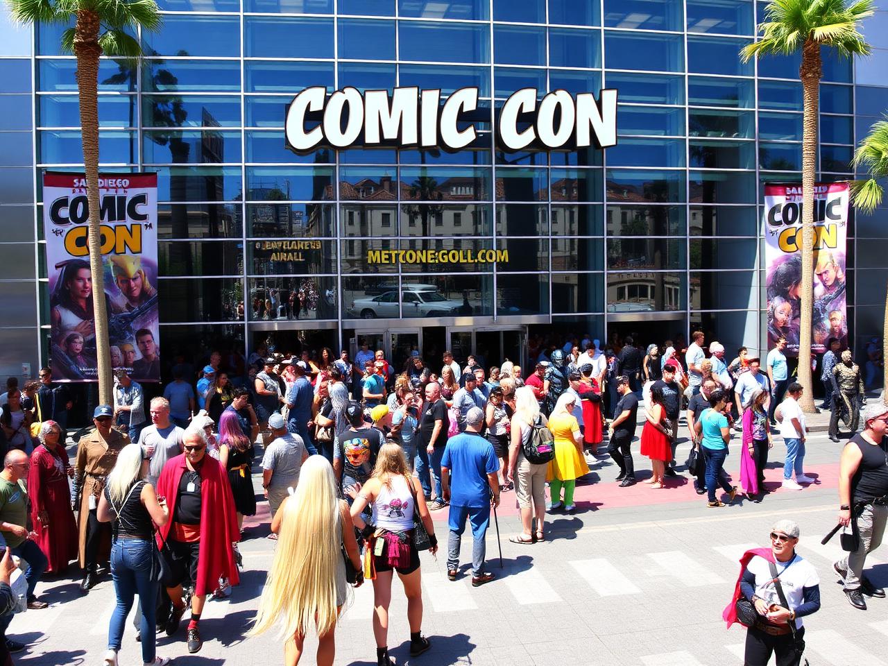 San Diego Comic-Con crowd of cosplayers at Convention Center