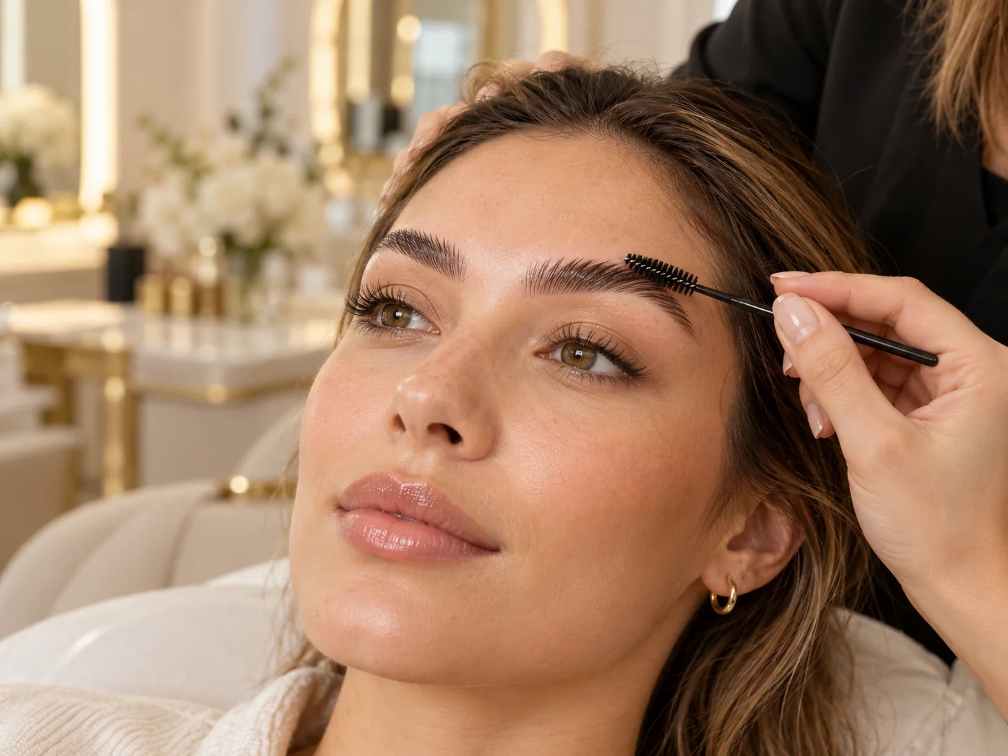 Brow Lamination service at Queen Threading in Escondido