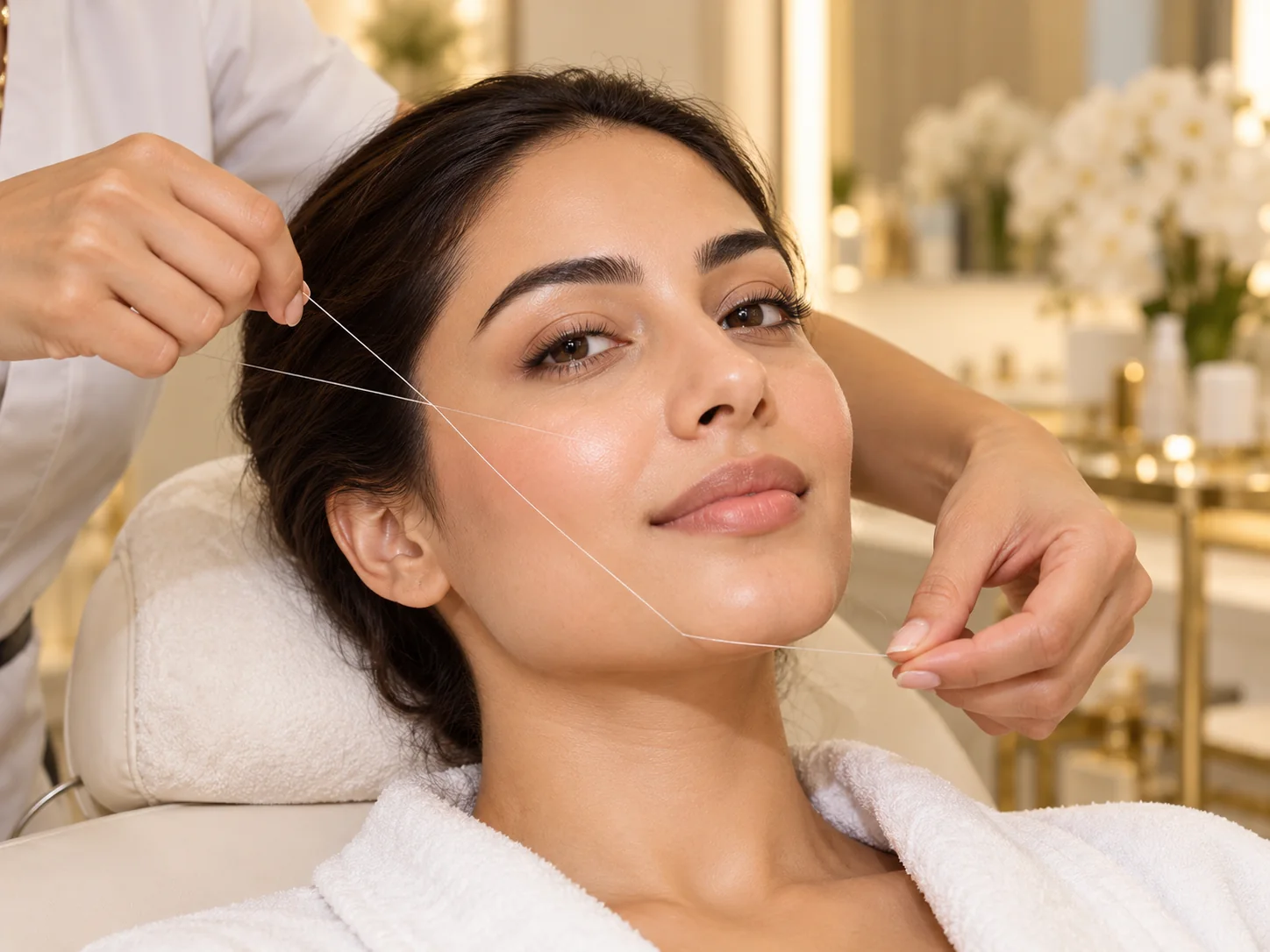 Face Threading service at Queen Threading in Escondido
