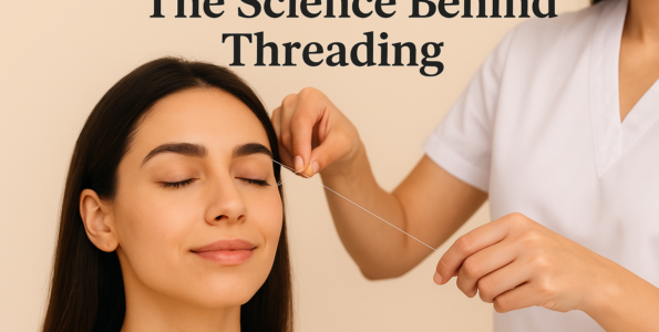 Hero image showing a professional eyebrow threading and tinting service in Escondido, CA, highlighting precise brow shaping and natural beauty
